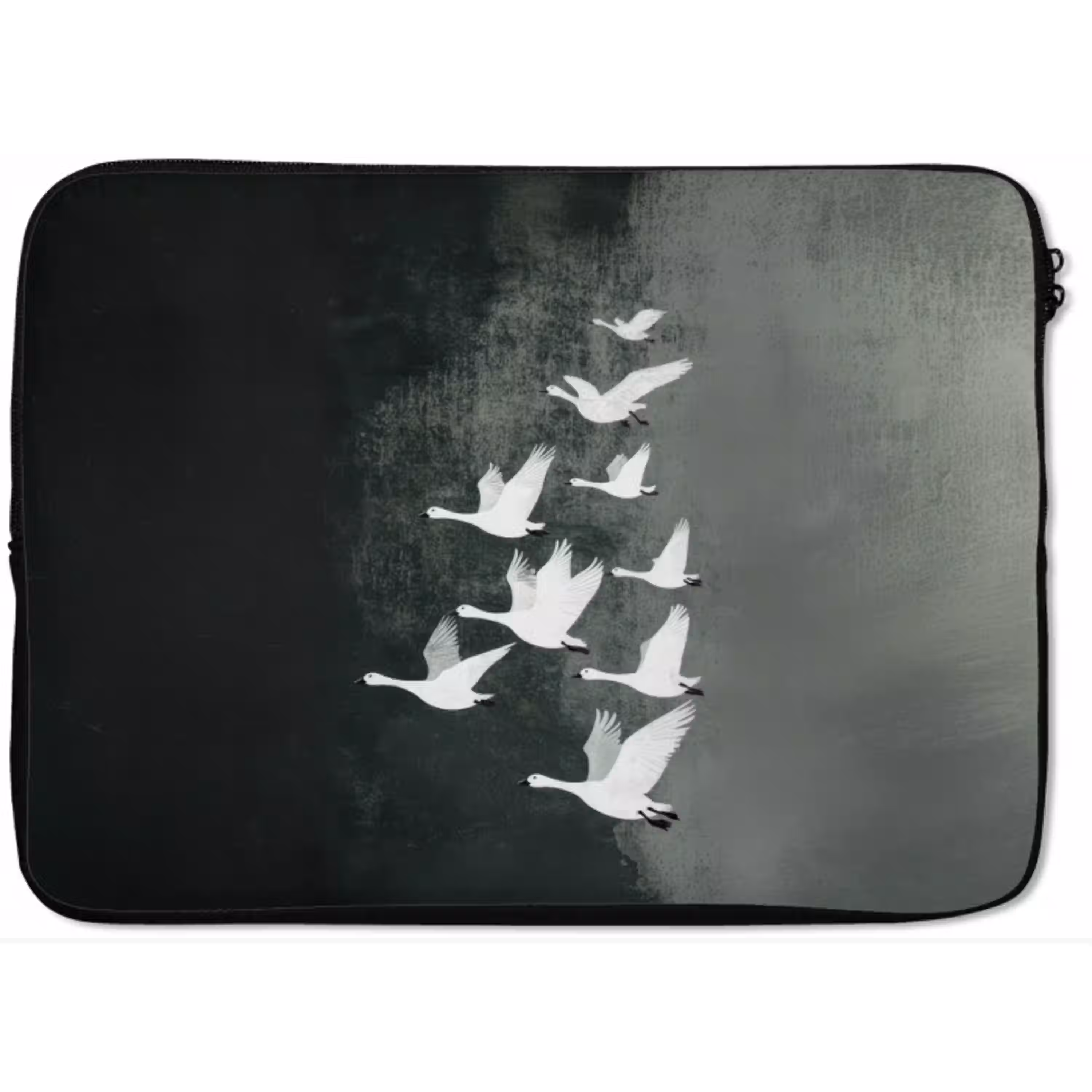 Vogel - Japandi - Groen laptophoes neopreen klein -zkaufland3dotto