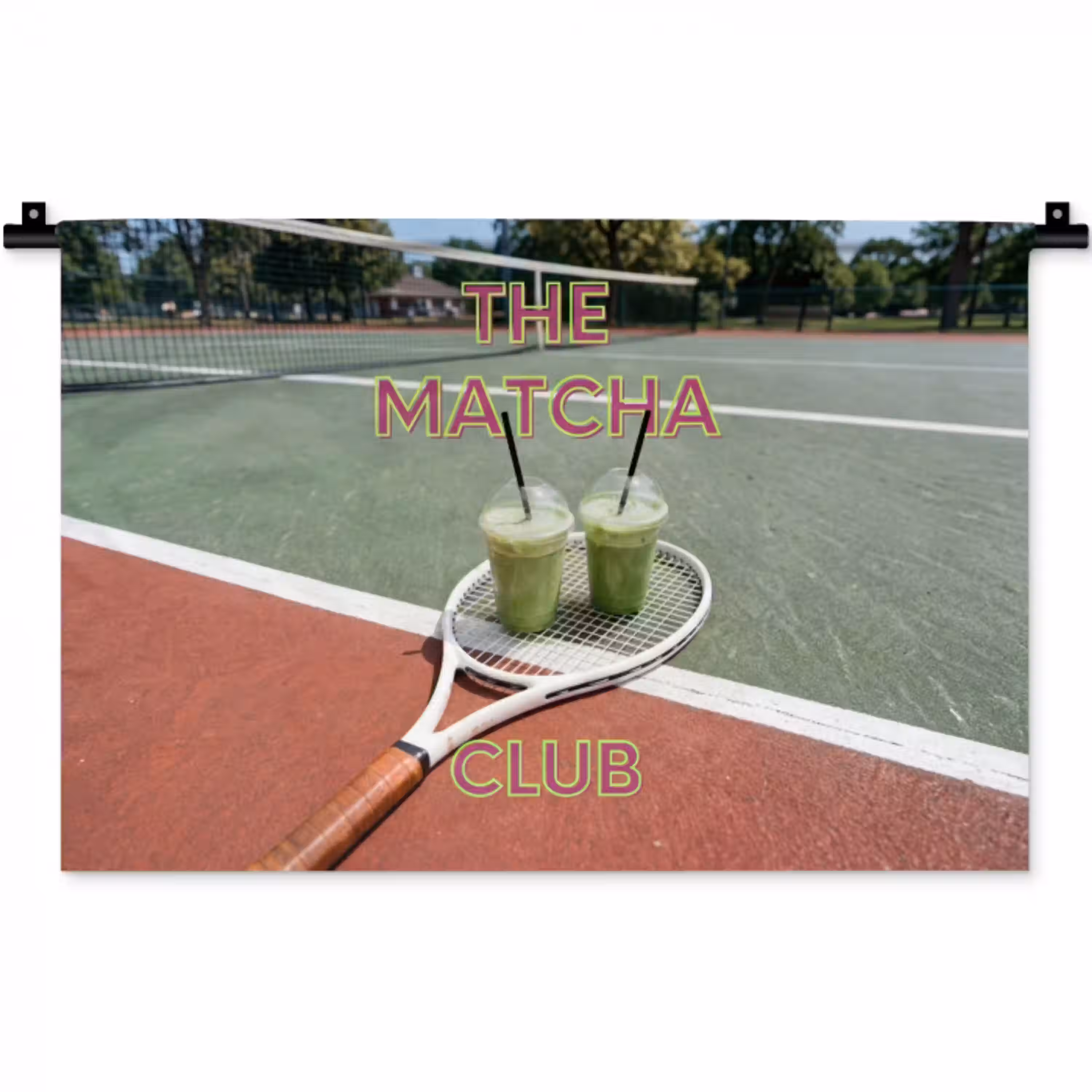 Matcha Club - Tennis - Matcha Wandkleed katoen klein -zz3d