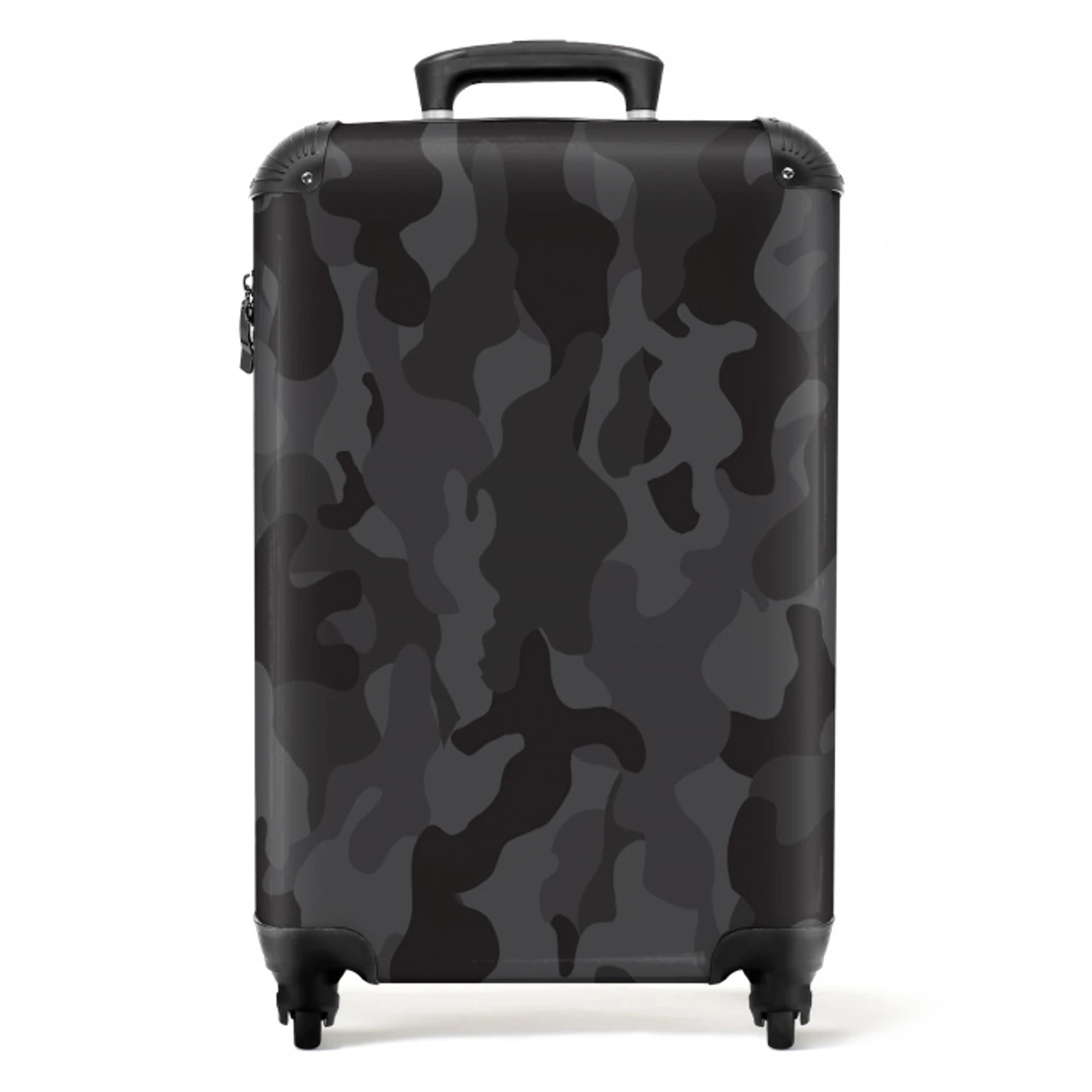 Groene camouflage print NBS - Handbagage koffer - Unisex middel -productfoto_recht