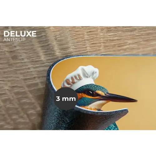 Ijsvogel - Pilaar - Koksmuts - Vogel Placemat vinyl groot -closeup