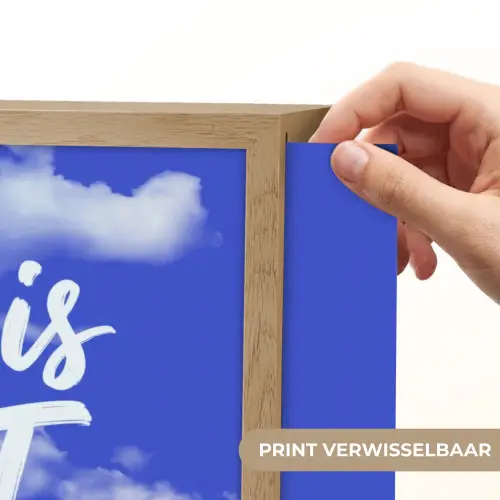 Sky is not the limit - Blauwe lucht - Wolken Light Box met batterij (Wandlamp) middel -USP_websiteprintNL