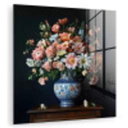 Hout - Vaas - Kleuren - Bloemen plexiglas 5mm klein -zzzproduct_nieuw