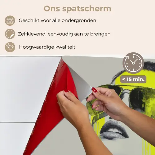 Vrouw - Bril - Verf keuken achterwand spatscherm klein -spatscherm_NL