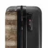 Verweerde houten planken met grillige noesten NBS - Handbagage koffer - Volwassenen Unisex middel -slot
