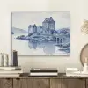 Schots - Kasteel - Blauw - Aquarel PET vilt klein -sfeer1