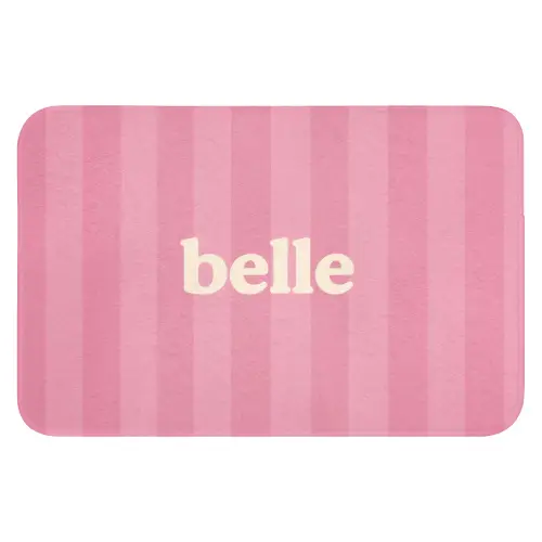 Roze - Gestreept - Belle WCmat klein -3d