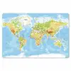Wereldkaart - Staatkundig - Blauw - Aarde - Educatief Placemat vinyl groot -zzsfeer1_Kitchenyeah-website
