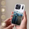 Bloemen - Schilderij - Blauw Telefoonhoesje iPhone 17 Pro klein -sfeer3_NL
