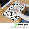Lijnen - Gezichten - Zwart - Wit Muismat XXL klein 681 -sfeer3
