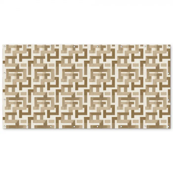 Geometrisch - Retro - Bruin Balkonbeschermer Duitsland klein 596 -zz_3d