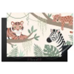 Jungle - Rustiek - Pastel Inductie beschermer vinyl 3mm klein -3d