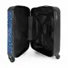Stippen patroon blauw NBS - Handbagage koffer - Kinderen Unisex middel -binnenkant