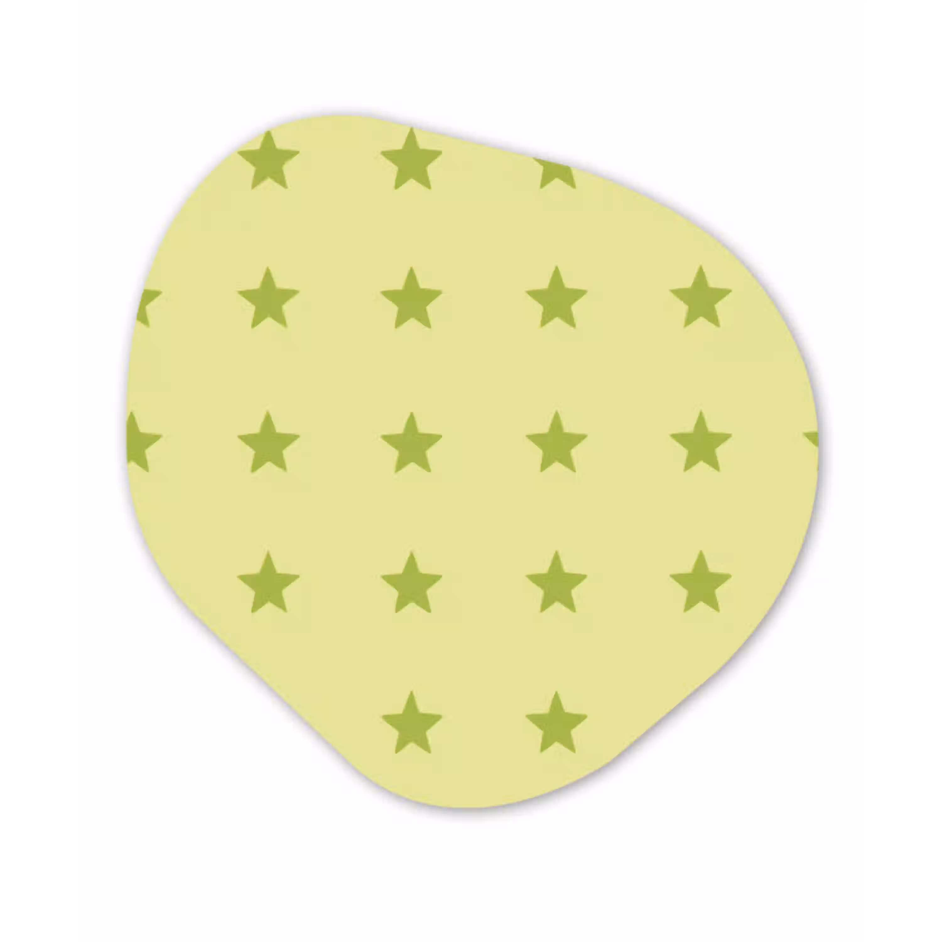 Sterren - Patroon - Groen Wandcirkel Organisch Forex 3mm klein 629 -3d