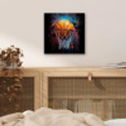 Graffiti - Basketbal - Sport - Zwart - Street art aluminium wit klein -sfeer3