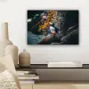 Papegaai - Vogel - Rots - Wit canvas 2cm klein -sfeer6