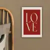 Love - Rood - Minimalistisch canvas 2cm klein -sfeer3