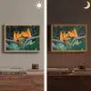 Paradijsvogel - Bloem - Exotisch Light Box met batterij (Wandlamp) middel -sfeer3