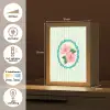 Bloemen - Ovaal - Strepen - Groen Light Box met kabel (Tafellamp) klein -USP_NL