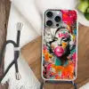 Vrouw - Kauwgom - Graffiti - Neonkleuren Hoesje iPhone 16 Pro Max met koord klein -sfeer4
