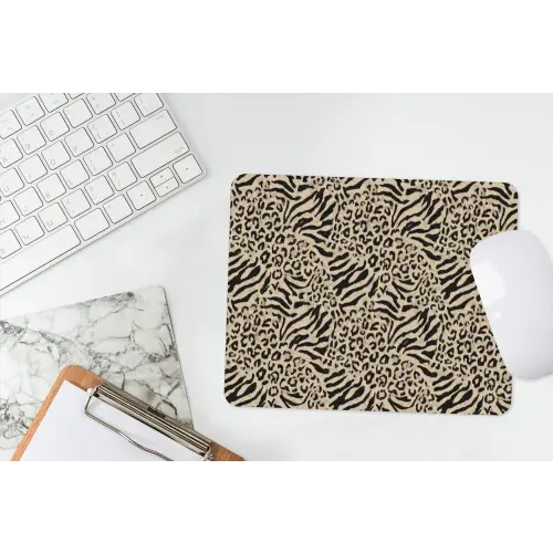 Giraf - Zebra - Motief - Bruin muismat rubber klein 262 -witbureau