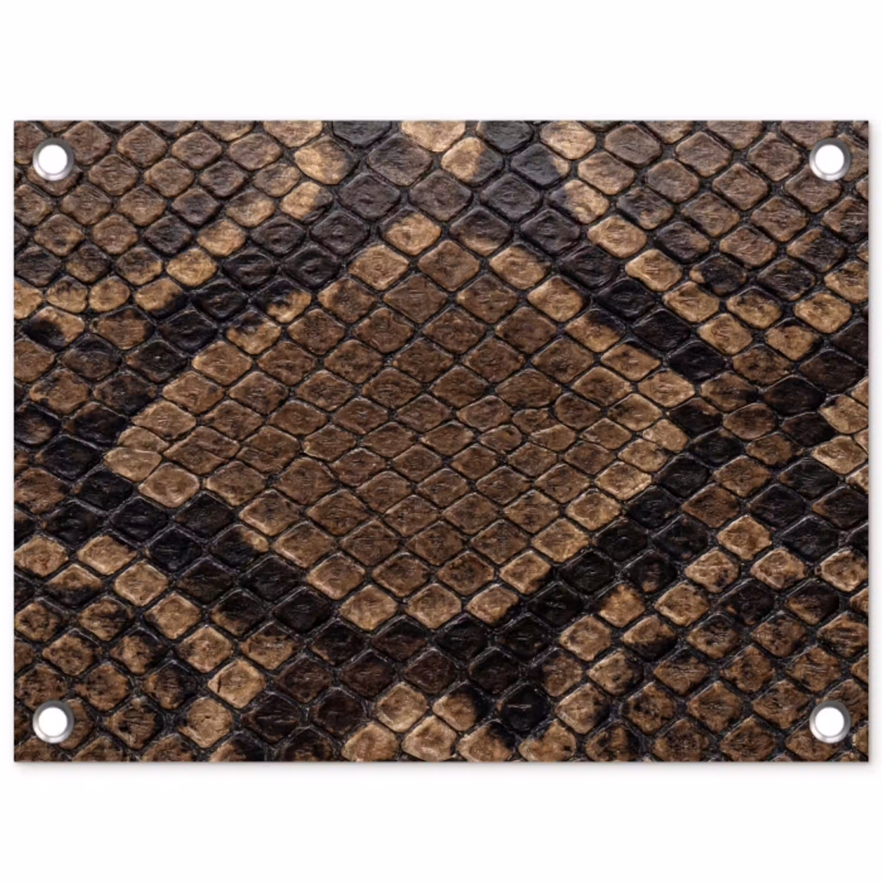 Python - Schubben - Brons tuinposter los doek klein -3d