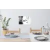 Eenden - Waterlelies - Riet - Zwart Muursticker klein -eettafel