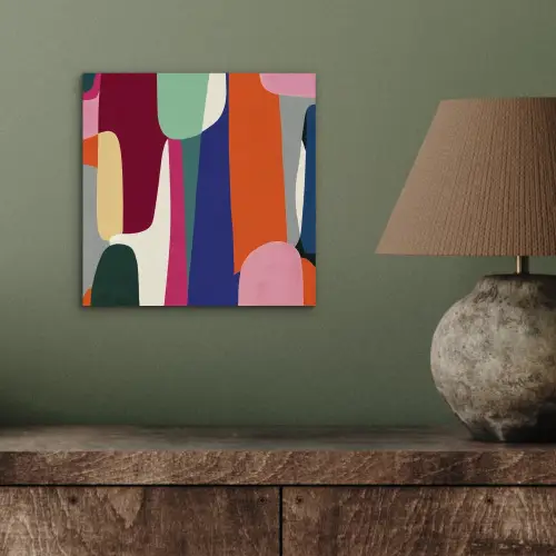 Vormen - Ritmisch - Kleuren - Abstract aluminium wit klein -sfeer2