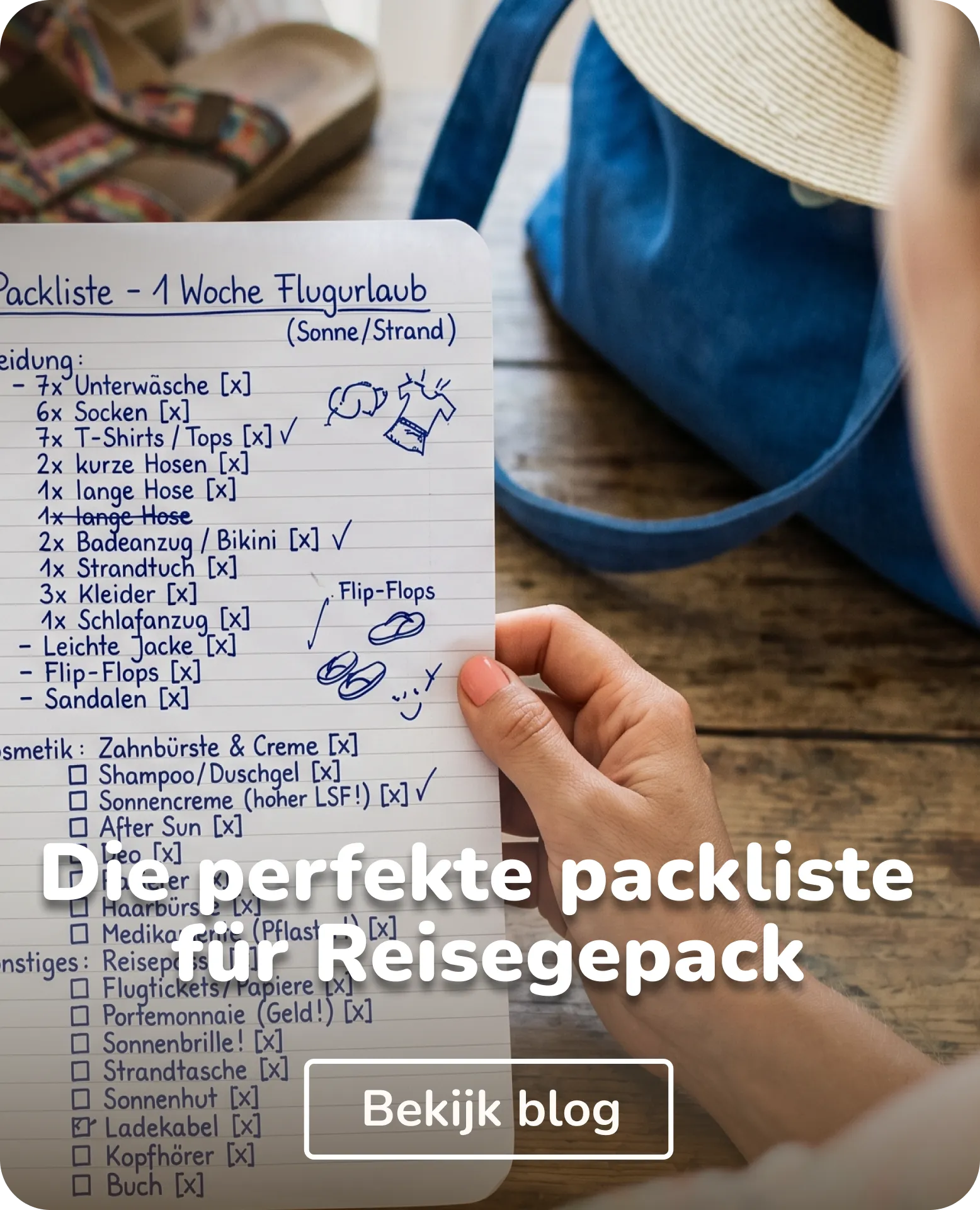 Die perfekte packliste für Reisegepack 