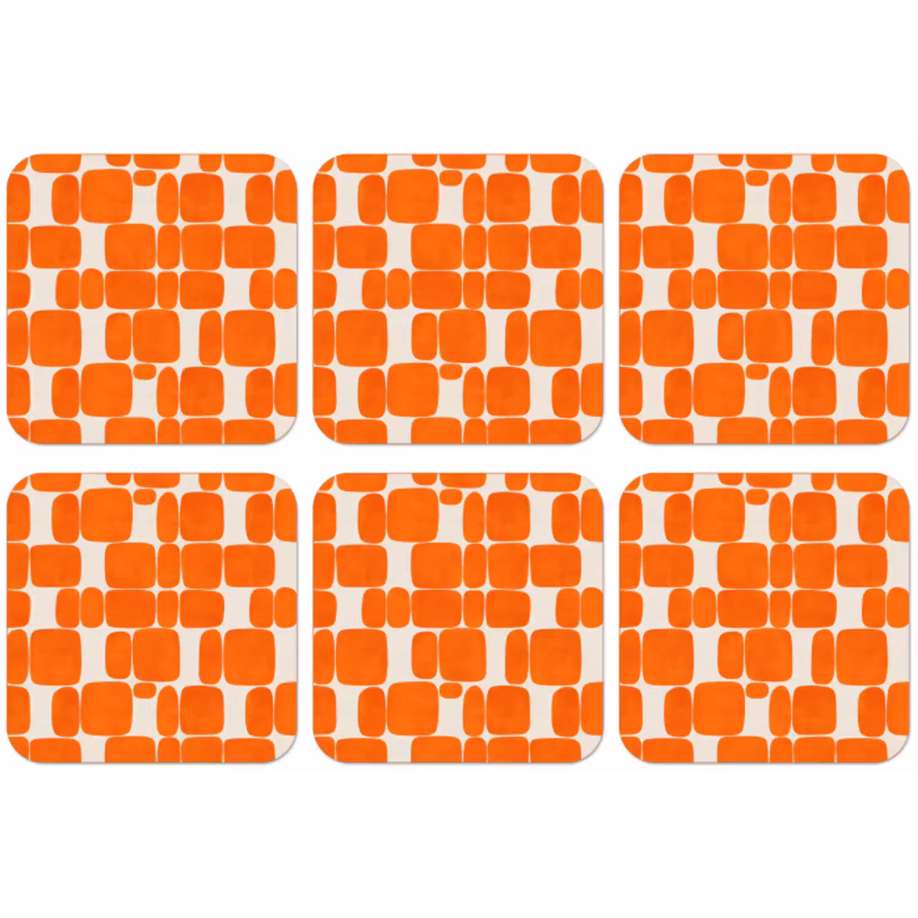 Patroon - Retro - Oranje onderzetter kurk middel 366 -zkaufland3dotto