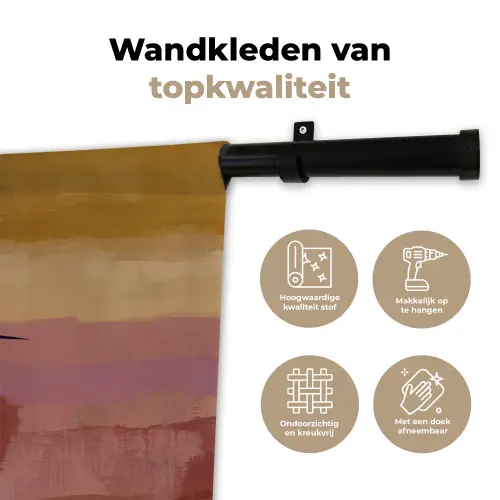 Vogels - Snavel - Abstract Wandkleed katoen klein -sfeer2