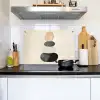 Japandi - Wabi sabi - Beige Inductie beschemer met haakjes klein -sfeer2