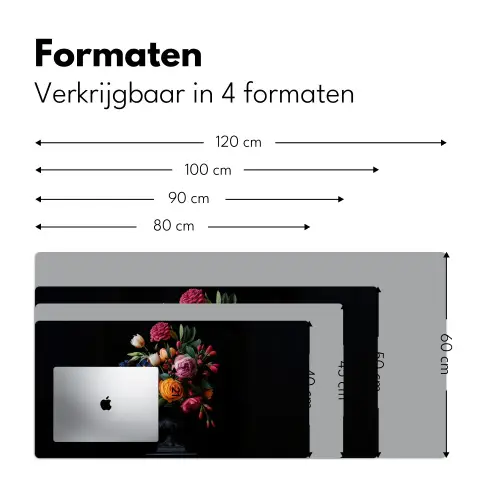 Boeket - Romantisch - Kleurrijk Muismat XXL klein -sfeer5