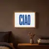Ciao - Blauw - Stippen Light Box met batterij (Wandlamp) middel -sfeer4