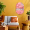 Roze - Surfen - Zee Wandcirkel Ovaal Forex klein -sfeer4