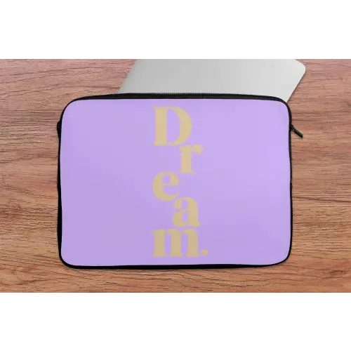 Dream - Paars - Typografisch laptophoes neopreen klein -tafel