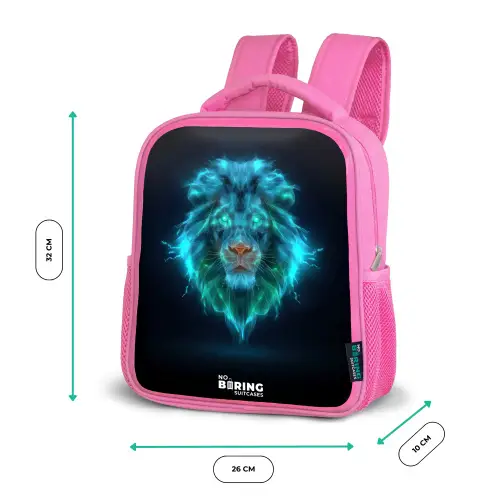 Lichtgevende leeuw Kinderrugzak - Roze middel -productfoto_formaten