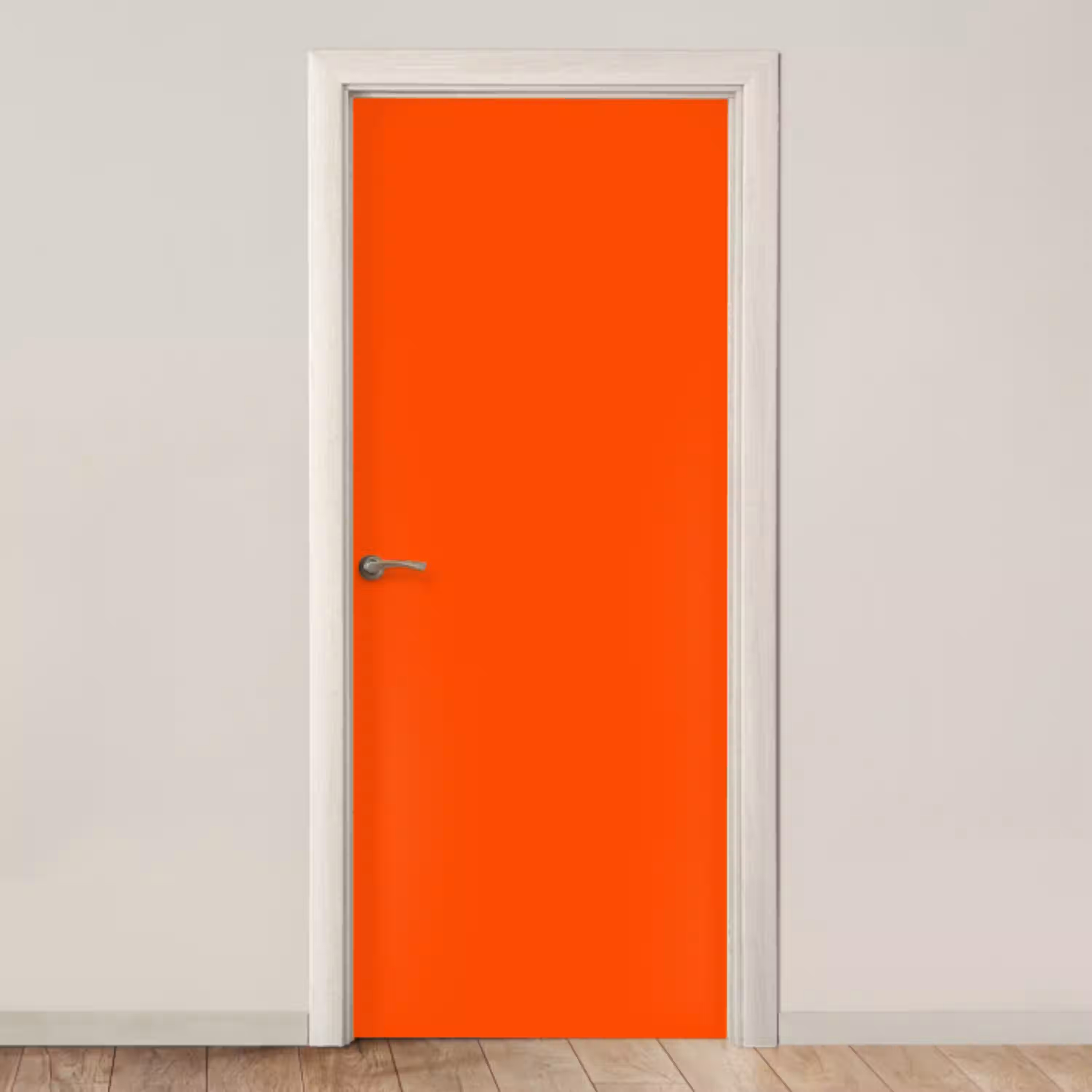 Fiery  - Tangerine - Oranje deurposter klein 289 -3d_beige