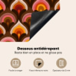 Patroon - Retro - Kleurrijk Inductie beschermer vinyl 3mm middel 274 -usfeer4_FR