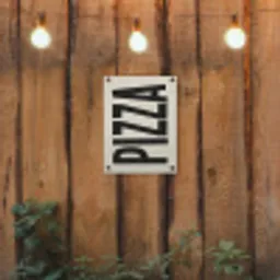 Pizza - Decoratie - Japandi - Vintage tuinposter los doek klein -sfeer1