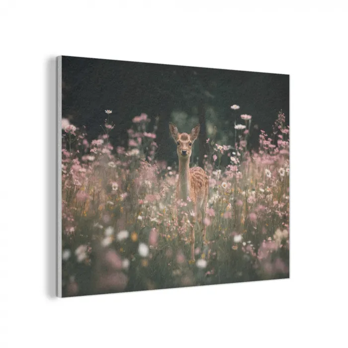 Hert - Wilde bloemen - Bos PET vilt klein -3d