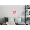 Hart - Frans - Valentijn - Roze Muursticker klein -slaapkamer