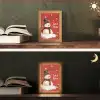 Sneeuwpret - Winter - Sneeuwpop Light Box met kabel (Tafellamp) klein -sfeer3