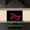 Peper - Rood - Zwart - Water - Groente keuken achterwand spatscherm klein -sfeer1