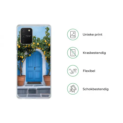 Citroenbomen - Geel - Deur - Potten Telefoonhoesje Samsung Galaxy S10 Lite klein -specsS10Lite