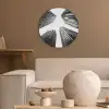 Gebouwen - Lucht - Zwart Akoestische PET Vilt - Rond klein -sfeer1