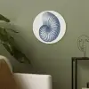 Blauw - Schelp - Spiraal Akoestische PET Vilt - Rond klein -sfeer2