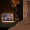 Neon cactussen - Woestijn - Zonsondergang Light Box met kabel (Tafellamp) klein -sfeer1
