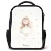 Ballerina prinses tussen beige stippen Rugzak - Zwart middel -3d