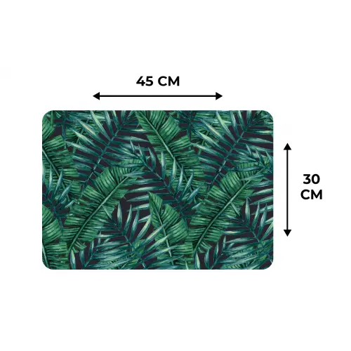 Jungle - Bladeren - Tropical Placemat vinyl groot -specs