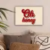 Oh honey - Rood - Schaduw canvas 2cm klein -sfeer1